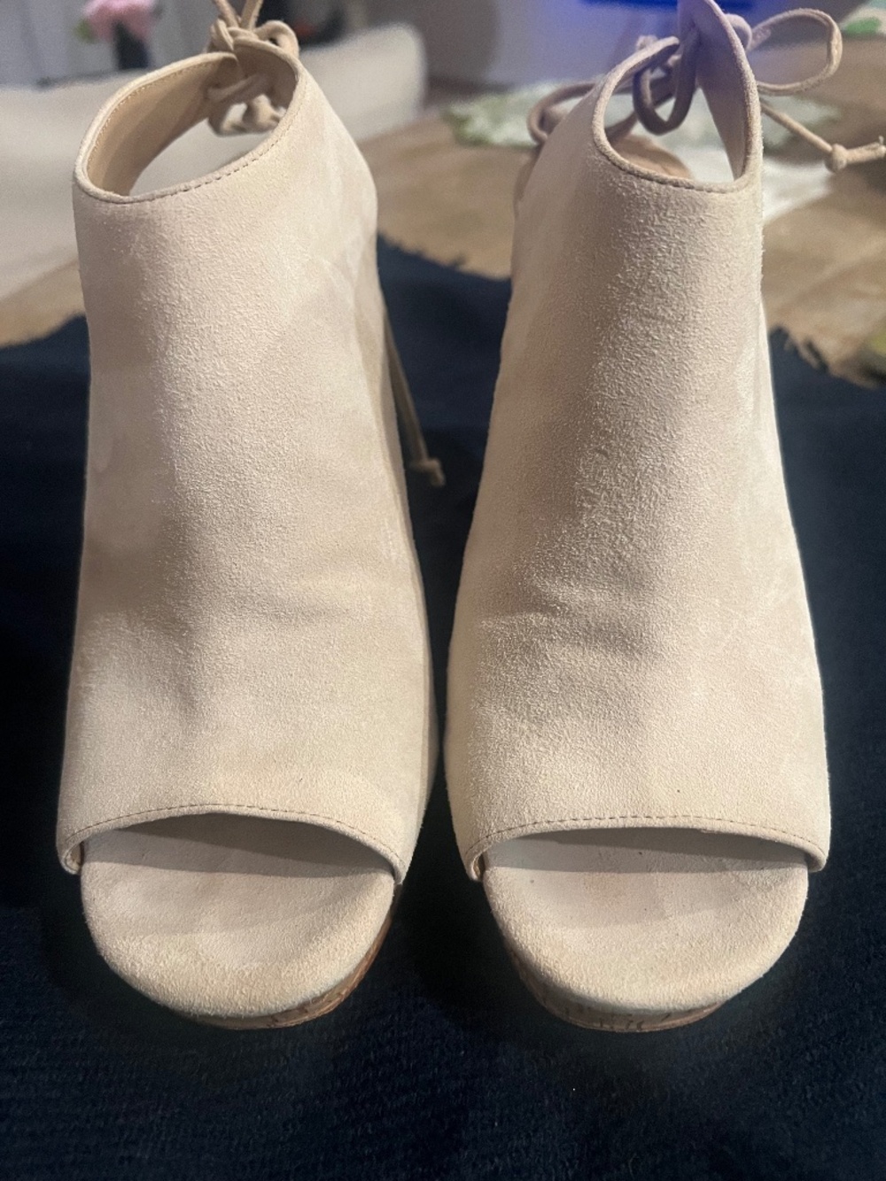 Pour La Victoire Open Toe Block Heel Booties